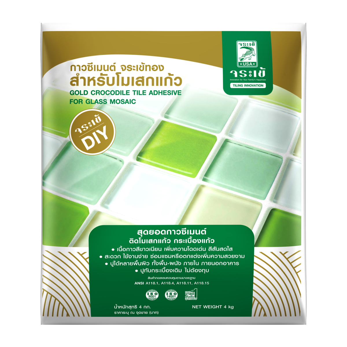 JORAKAY ปูนกาวซีเมนต์จระเข้ทอง (ซีเมนต์ขาว) 4กก. JORAKAY ปูนกาวซีเมนต์จระเข้ทอง (ซีเมนต์ขาว) 4กก. - ดำรงค์โฮมพลัส