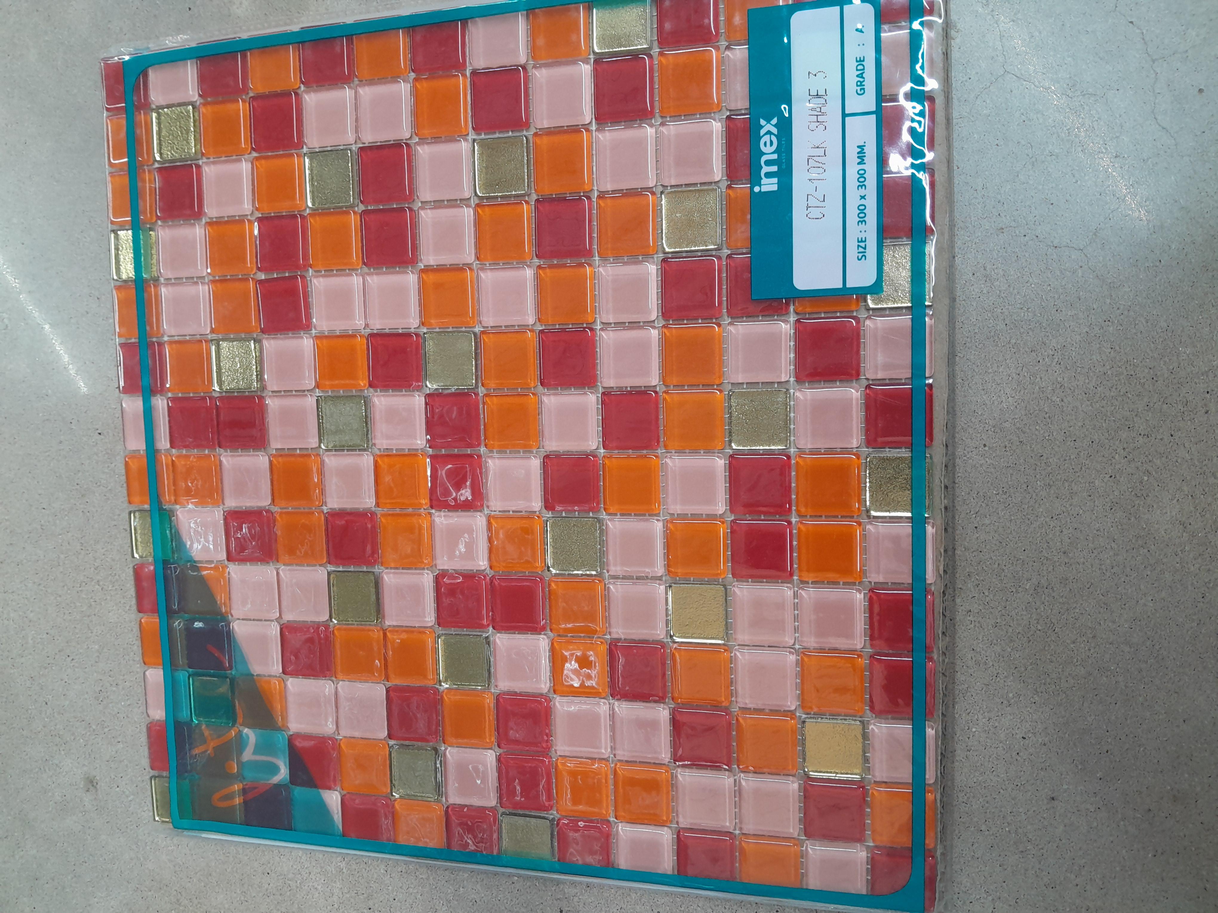 IMEX โมเสคแก้ว 30*30 LITE LUCKY ORANGE CTZ-107LK แบรนด์ IMEX - ตกแต่ง ราคา 175 บาท