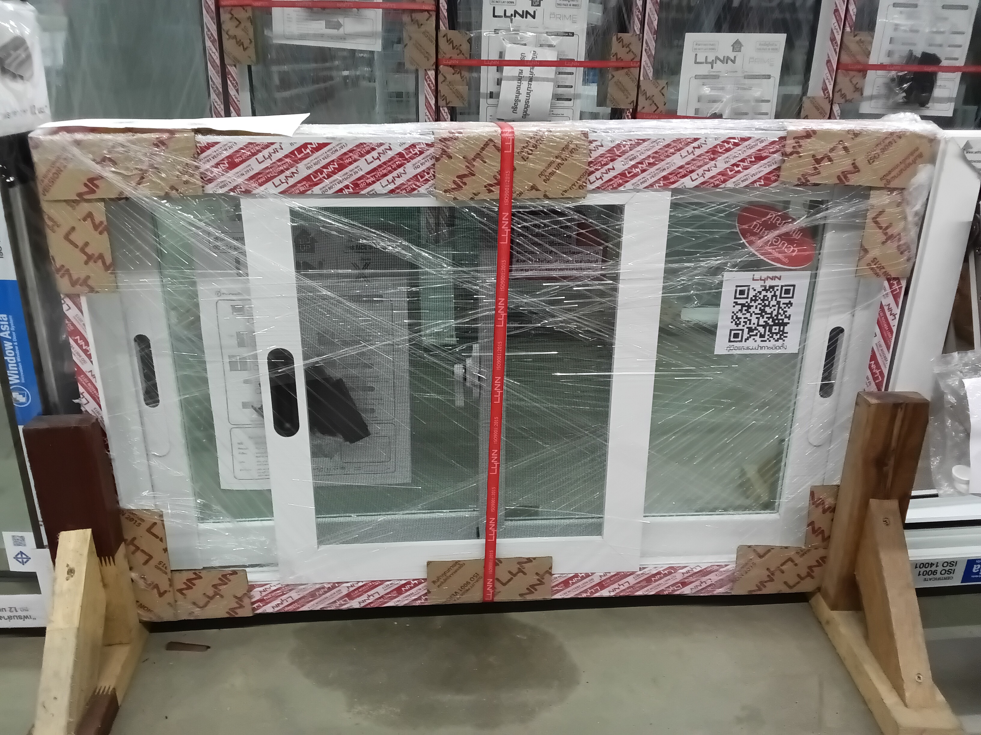 LYNN หน้าต่างบานเลื่อนสลับ+ชุดมุ้ง LP-X3-W08-00 80*50 CM สีขาว LYNN แบรนด์ LYNN - ตกแต่ง ราคา 2,390 บาท