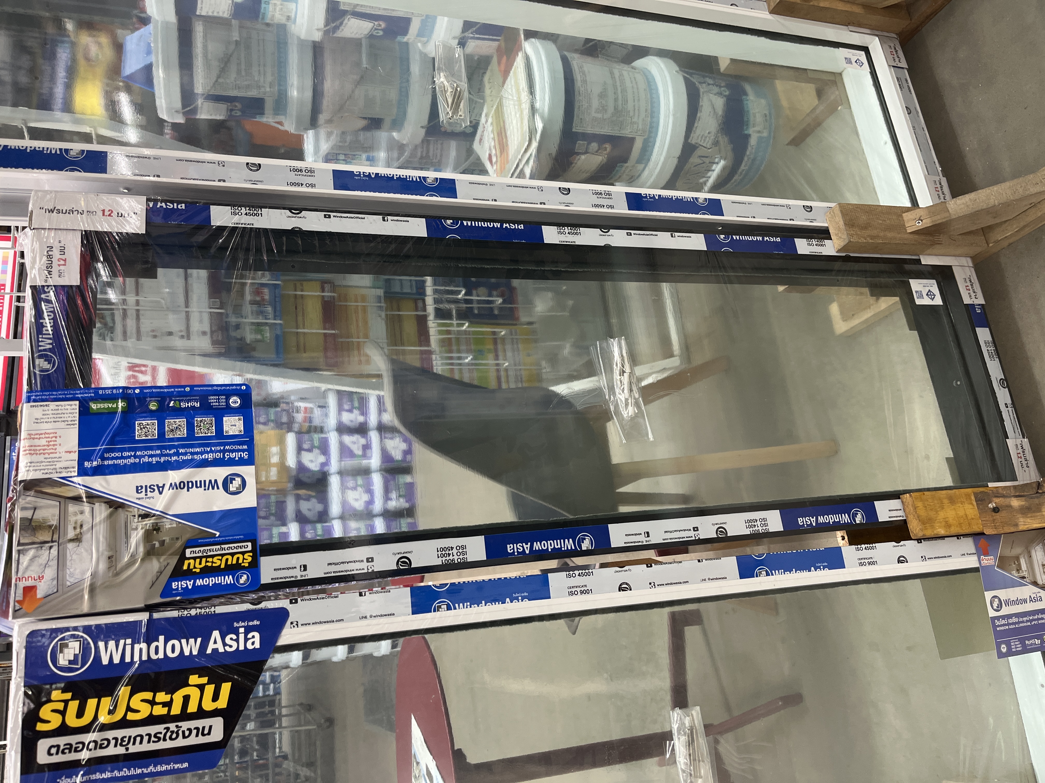WINDOW ASIA ช่องแสง อลูมิเนียม สีดำ 120*40