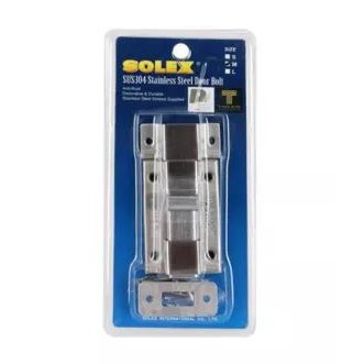 SOLEX กลอนแสตนเลส 304 ห้องน้ำ ขนาด กลาง SOLEX กลอนแสตนเลส 304 ห้องน้ำ ขนาด กลาง - ดำรงค์โฮมพลัส
