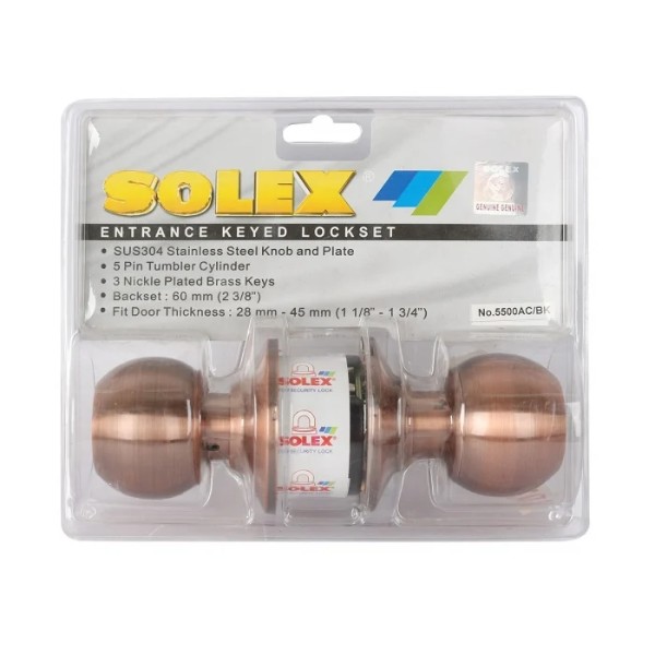 SOLEX กุญแจลูกบิด NO.5500 AC SOLEX กุญแจลูกบิด NO.5500 AC - ดำรงค์โฮมพลัส