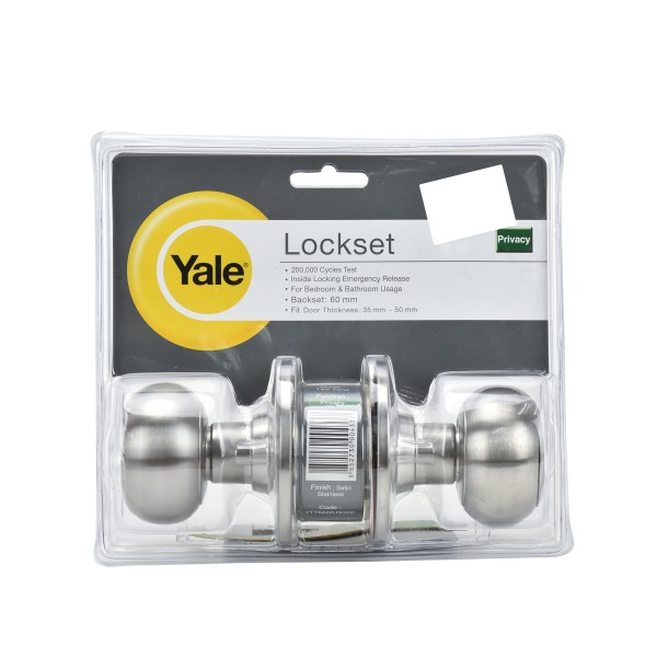 YALE ลูกบิดประตูระบบห้องห้องน้ำ VTT หัวทูโทน หัวใหญ่ VTT5222US32D YALE ลูกบิดประตูระบบห้องห้องน้ำ VTT หัวทูโทน หัวใหญ่ VTT5222US32D - ดำรงค์โฮมพลัส