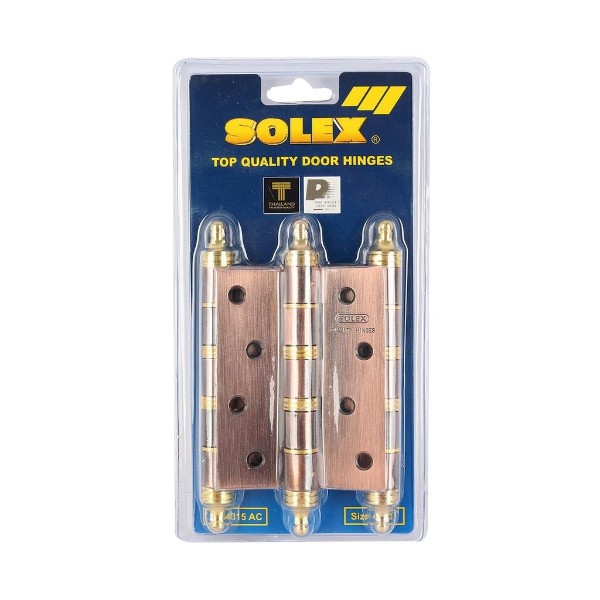 SOLEX บานพับแกนใหญ่ NO.4315 ACB (แพ็ค 3 Pcs.) แผง