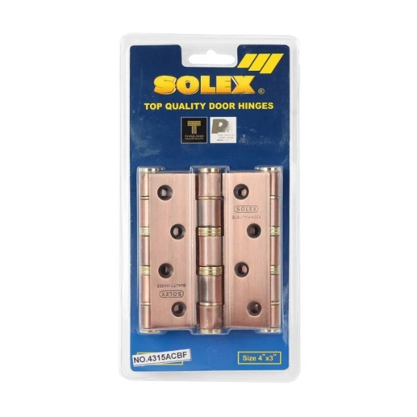 SOLEX บานพับแกนใหญ่ NO.4315 ACBF (แพ็ค 2 Pcs.) แผง SOLEX บานพับแกนใหญ่ NO.4315 ACBF (แพ็ค 2 Pcs.) แผง - ดำรงค์โฮมพลัส