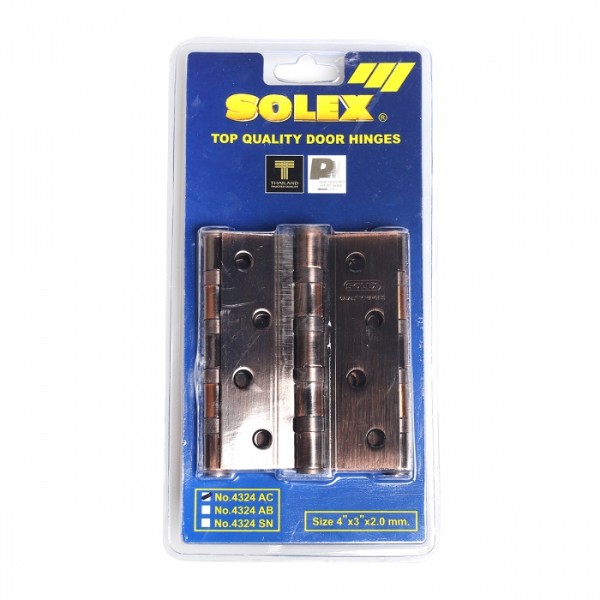 SOLEX บานพับโซเล็กซ์ 4324 NO.3 AC (แพ็ค 2 Pcs.) แผง SOLEX บานพับโซเล็กซ์ 4324 NO.3 AC (แพ็ค 2 Pcs.) แผง - ดำรงค์โฮมพลัส