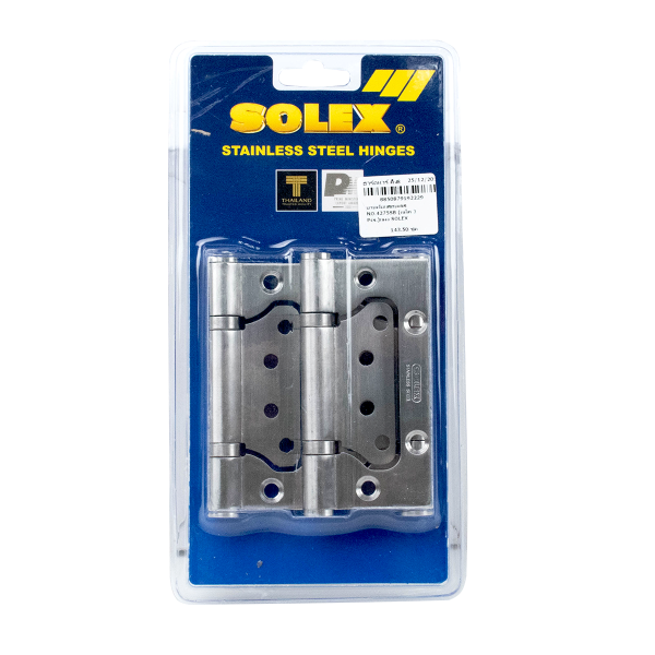 SOLEX บานพับแสตนเลส NO.4275 AC (แพ็ค 3 Pcs.)แผง SOLEX บานพับแสตนเลส NO.4275 AC (แพ็ค 3 Pcs.)แผง - ดำรงค์โฮมพลัส