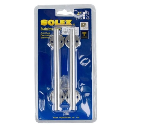 SOLEX มือจับแสตนเลส NO.150SS แพ็ค2 (แผง) SOLEX มือจับแสตนเลส NO.150SS แพ็ค2 (แผง) - ดำรงค์โฮมพลัส