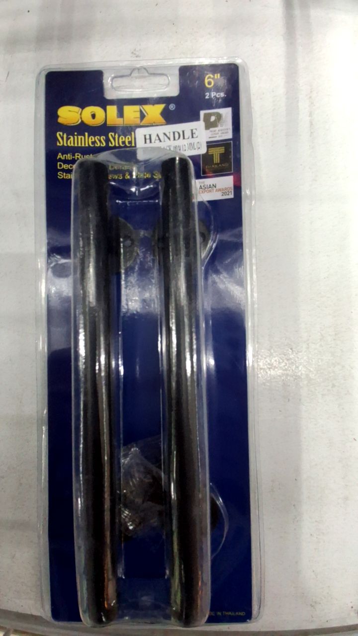 SOLEX มือจับแสตนเลส NO.175 BLACKแกน12MM แพ็ค2(แผง) SOLEX มือจับแสตนเลส NO.175 BLACKแกน12MM แพ็ค2(แผง) - ดำรงค์โฮมพลัส