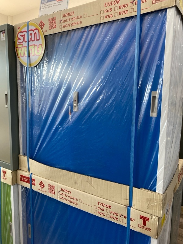 ตู้บานเลื่อน Smart Form SD-013T 880*400*880มม. สีขาว/น้ำเงิน ตู้บานเลื่อน Smart Form SD-013T 880*400*880มม. สีขาว/น้ำเงิน - ดำรงค์โฮมพลัส