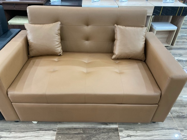 โซฟาเบด PVC รุ่นแคนดี้ 2ที่นั่ง 150ซม. สีน้ำตาล โซฟาเบด PVC รุ่นแคนดี้ 2ที่นั่ง 150ซม. สีน้ำตาล - ดำรงค์โฮมพลัส