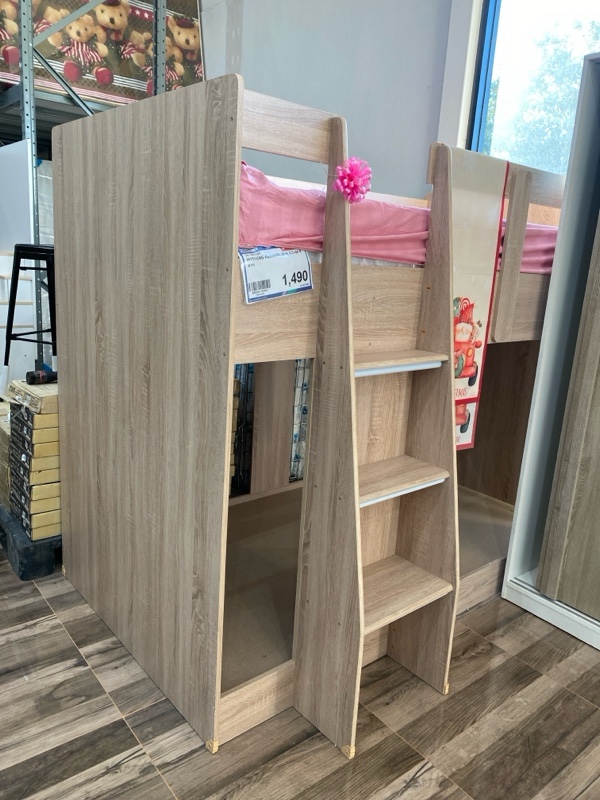 เตียงนอน 2ชั้น B2S352 3.5ฟุต 204*111*177ซม. สีโซลิค