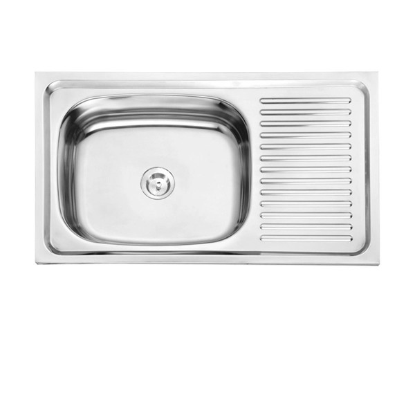 Dyna Home ซิ้งค์หนึ่งหลุมมีที่พักจานแบบฝัง 0.7mm. DH-7545 Dyna Home ซิ้งค์หนึ่งหลุมมีที่พักจานแบบฝัง 0.7mm. DH-7545 - ดำรงค์โฮมพลัส