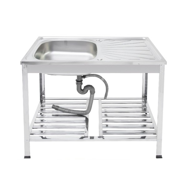 Dyna Home ซิ้งค์หนึ่งหลุมมีที่พักจาน 0.7mm. ขา+ชั้นวาง FS-10050-JT Dyna Home ซิ้งค์หนึ่งหลุมมีที่พักจาน 0.7mm. ขา+ชั้นวาง FS-10050-JT - ดำรงค์โฮมพลัส