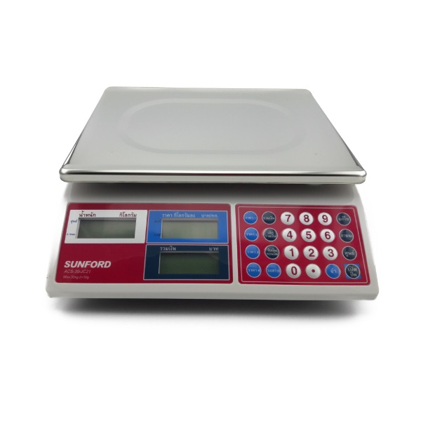 Sunford เครื่องชั่งดิจิตอลคำนวณราคา 30kg. ACS-30-JC 21 Sunford เครื่องชั่งดิจิตอลคำนวณราคา 30kg. ACS-30-JC 21 - ดำรงค์โฮมพลัส