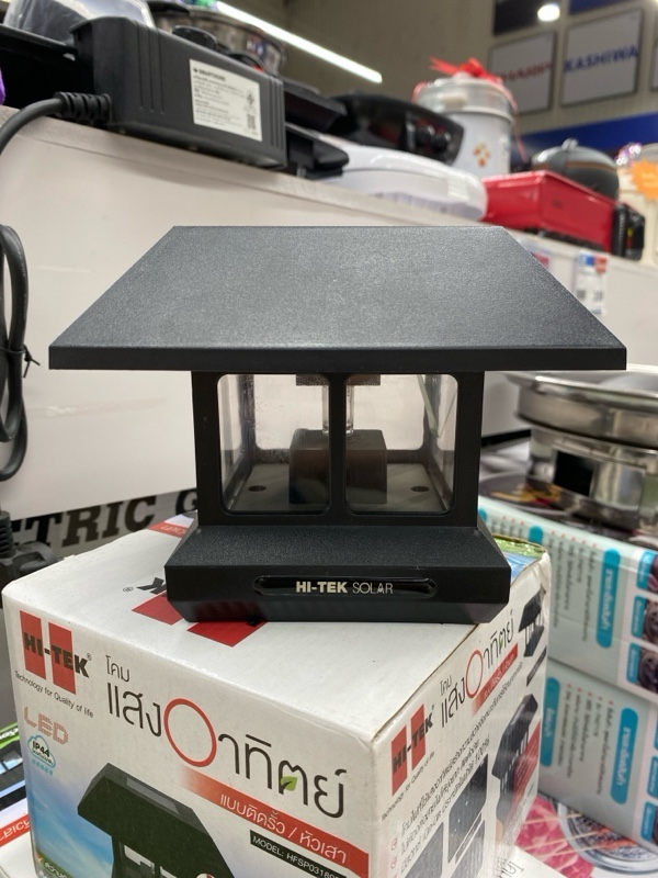 HI-TEK โคมไฟโซล่าเซล LED แบบติดรั้ว/หัวเสา HI-TEK โคมไฟโซล่าเซล LED แบบติดรั้ว/หัวเสา - ดำรงค์โฮมพลัส