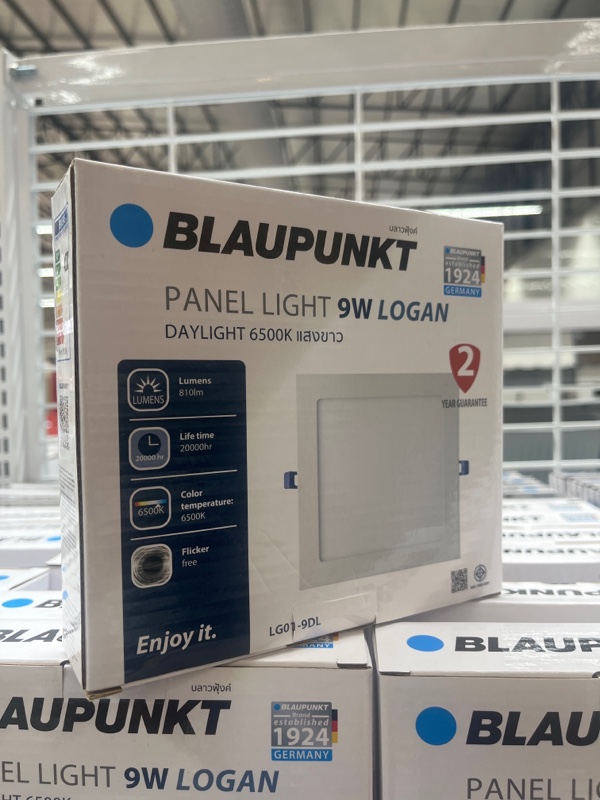 WELLUX BP-โคมพาแนลไลท์ LG01 เหลี่ยม 9 วัตต์ แสงขาว WELLUX BP-โคมพาแนลไลท์ LG01 เหลี่ยม 9 วัตต์ แสงขาว - ดำรงค์โฮมพลัส