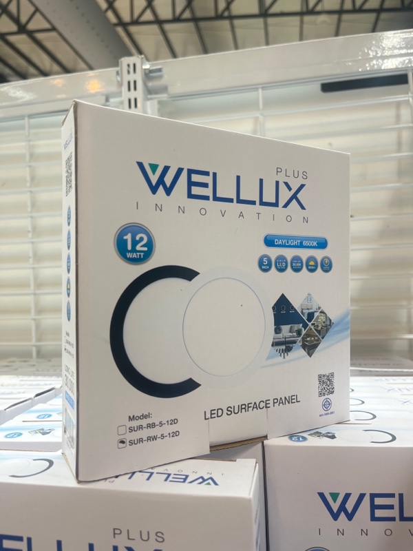 WELLUX โคมกลมติดลอย SUR-RW 5-12 วัตต์ ขอบขาว แสงขาว WELLUX โคมกลมติดลอย SUR-RW 5-12 วัตต์ ขอบขาว แสงขาว - ดำรงค์โฮมพลัส