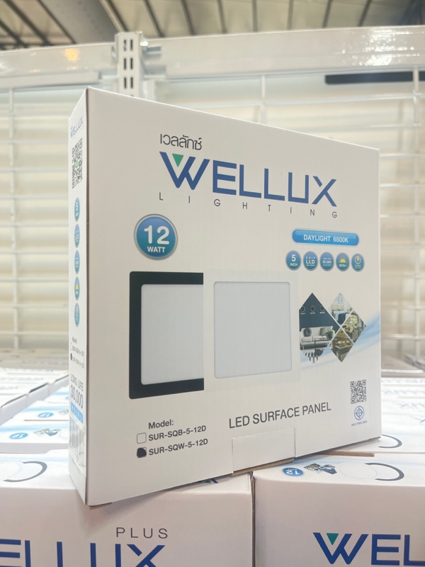 WELLUX โคมกลมติดลอย SUR-SQ 12-24 วัตต์ ขอบดำ แสงเหลือง WELLUX โคมกลมติดลอย SUR-SQ 12-24 วัตต์ ขอบดำ แสงเหลือง - ดำรงค์โฮมพลัส