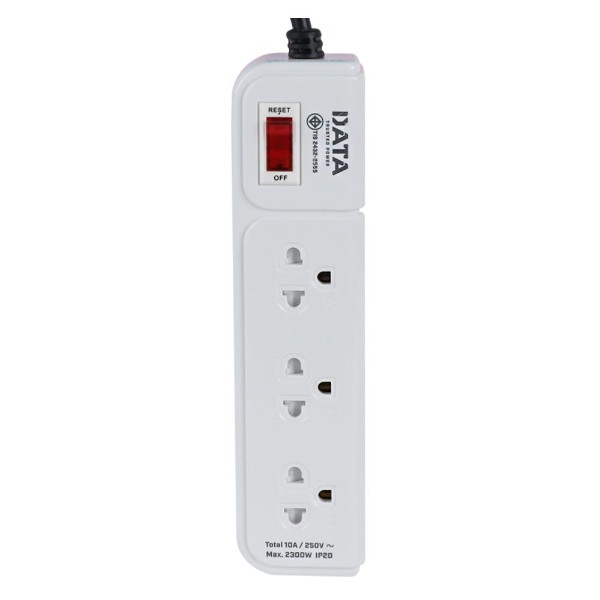 DATA ปลั๊กไฟ มอก. AP3159 3ช่อง 1สวิตซ์ 5ม. สีชมพู
