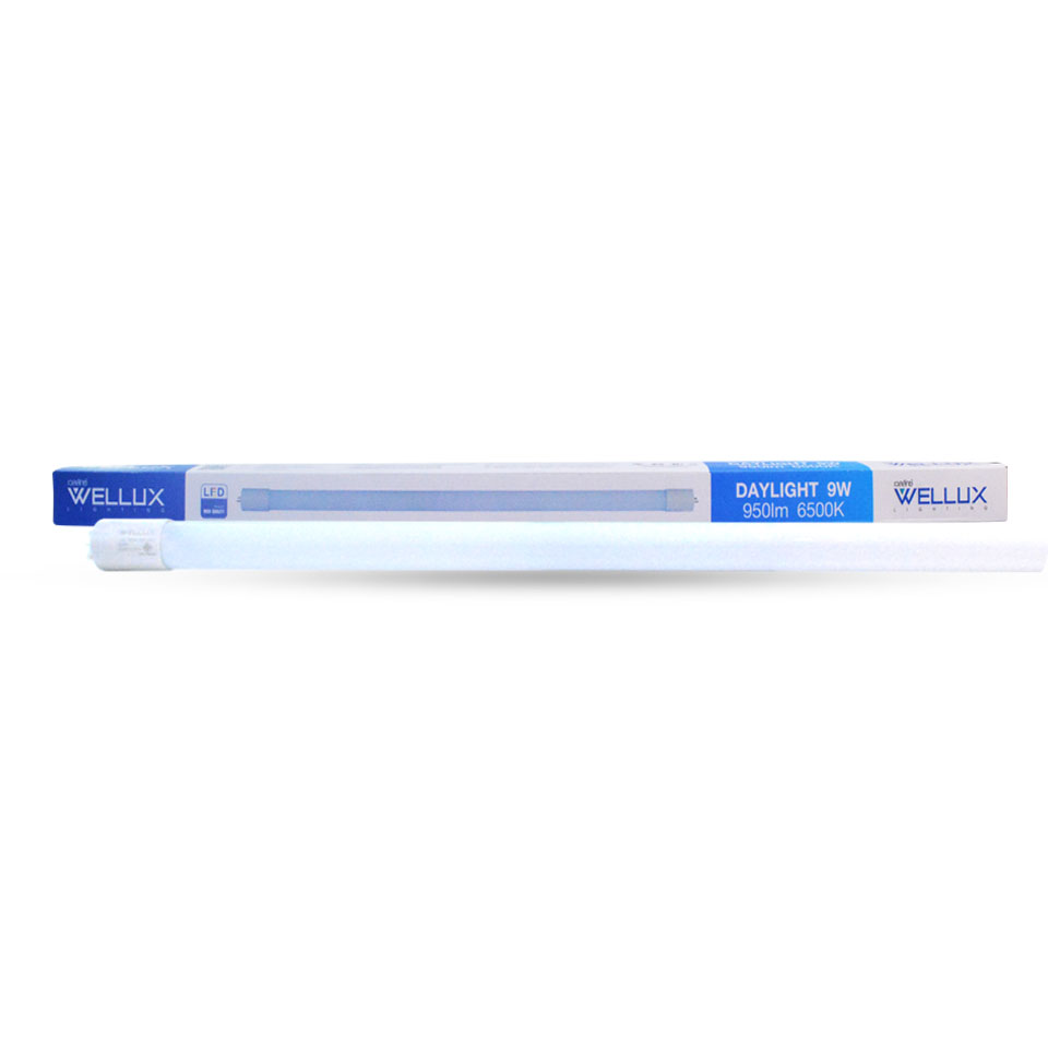 WELLUX WL-ชุดราง T8 18วัตต์ 2800 LM แสงขาว ขาสปิง