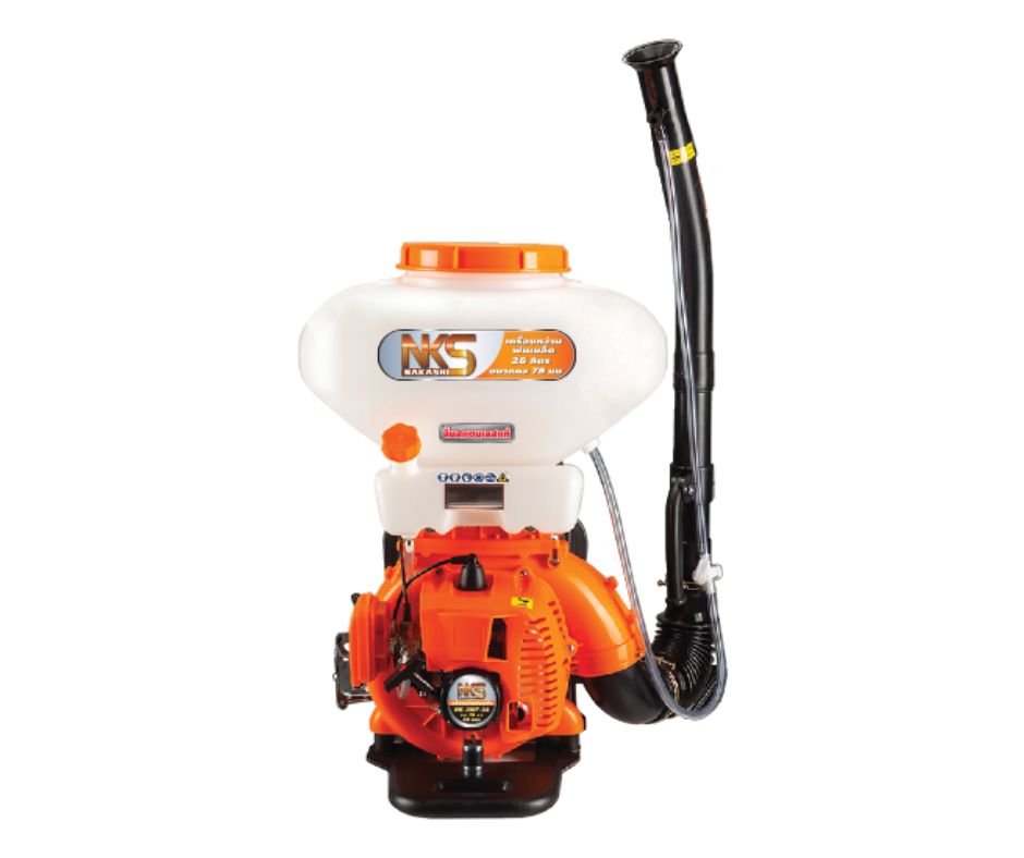 เครื่องพ่นปุ๋ย-เมล็ดข้าว 2จังหวะ สะพายหลัง 26 ลิตร ลิ้น64มม. NAKASHI