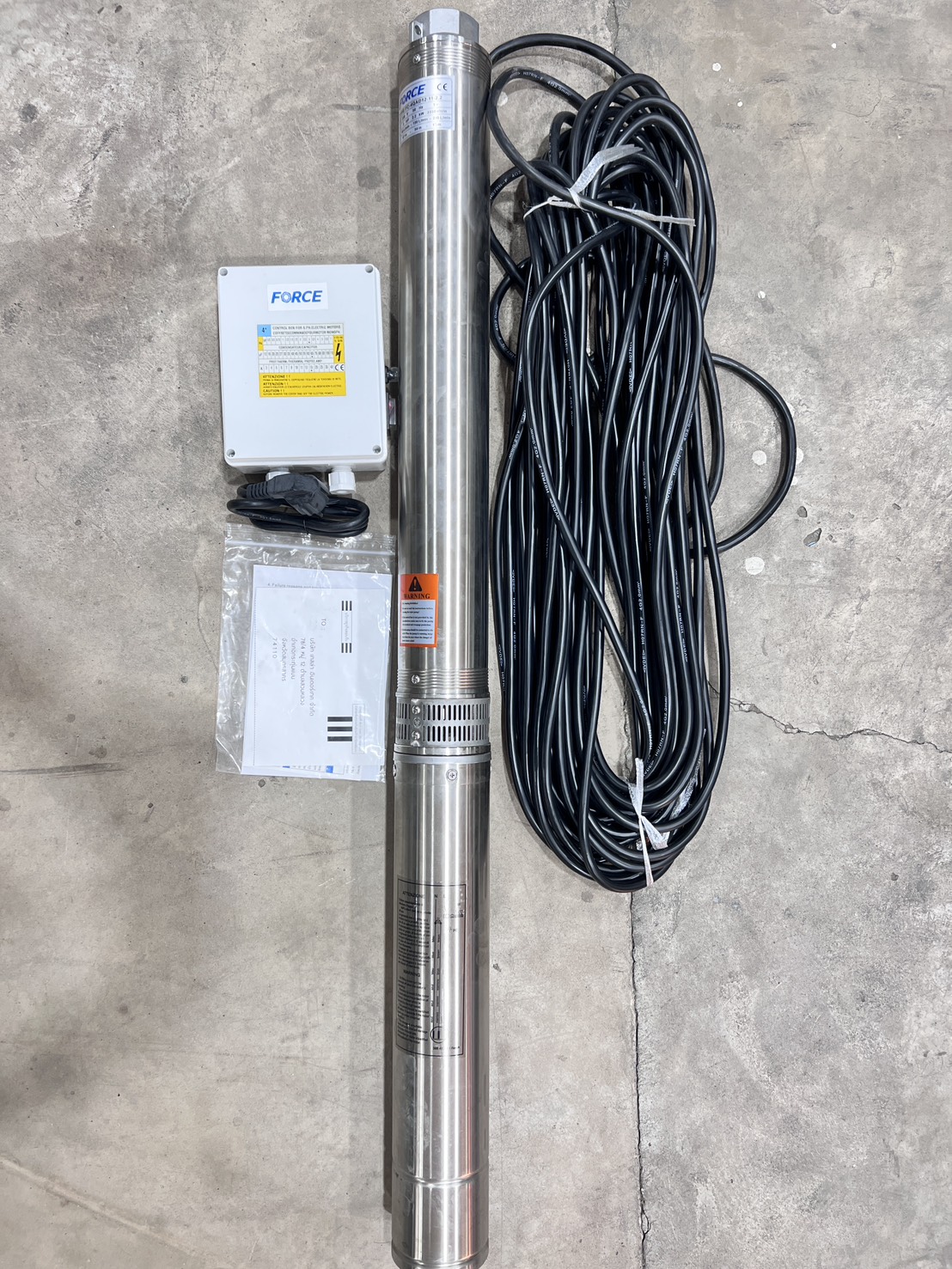 TESLA ปั๊มบาดาล FORCE บ่อ 4นิ้ว-11ใบพัด รุ่น FC-4QAD12-11-2.2 (2นิ้ว*3.0HP)