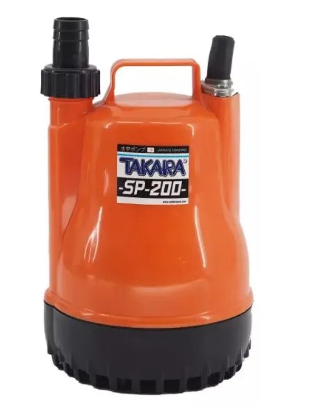 TAKARA ปั๊มจุ่มแช่พลาสติก(SPIRAL)SP-200(ไม่มีลูกลอย)200W 5/8,1