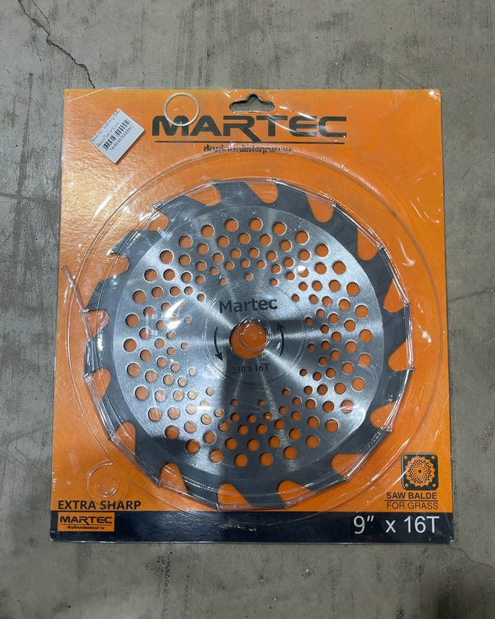 MARTEC ใบตัดหญ้ามีฟันติดคาร์ไบด์ 9X16T MARTEC ใบตัดหญ้ามีฟันติดคาร์ไบด์ 9X16T - ดำรงค์โฮมพลัส