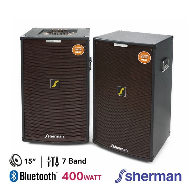 SHERMAN ชุดลำโพงมีภาคขยายในตัว 2.0CH SB-603 300W(rms) SHERMAN ชุดลำโพงมีภาคขยายในตัว 2.0CH SB-603 300W(rms) - ดำรงค์โฮมพลัส