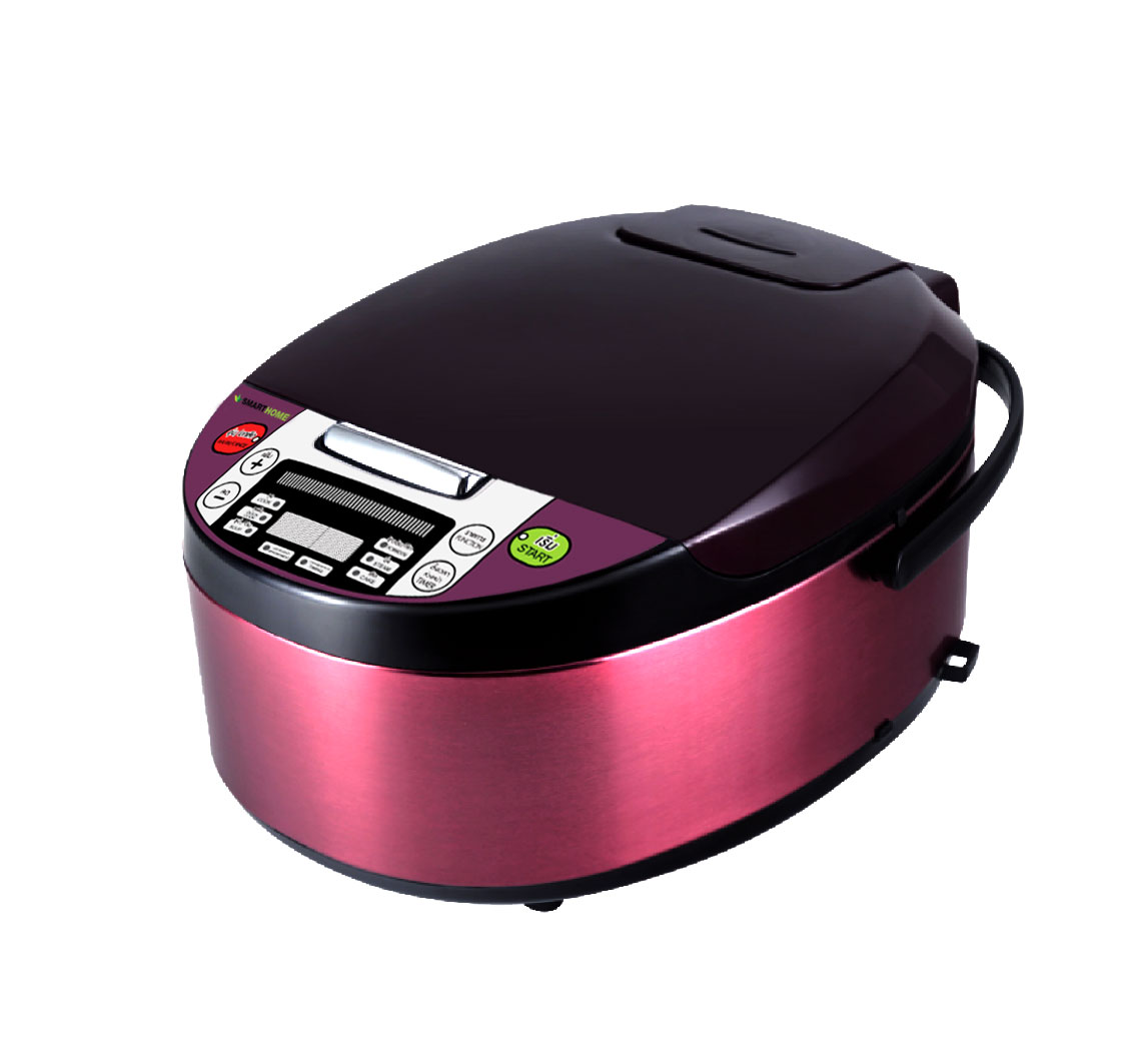 Smart Home หม้อหุงข้าวคอมพิวเตอร์ SM-RCD903 1.8L. สีม่วง-แดง